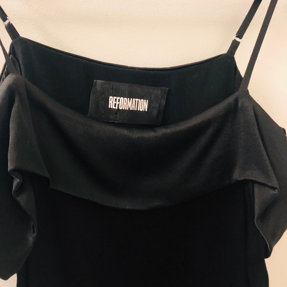 Reformation Ola Top in Black